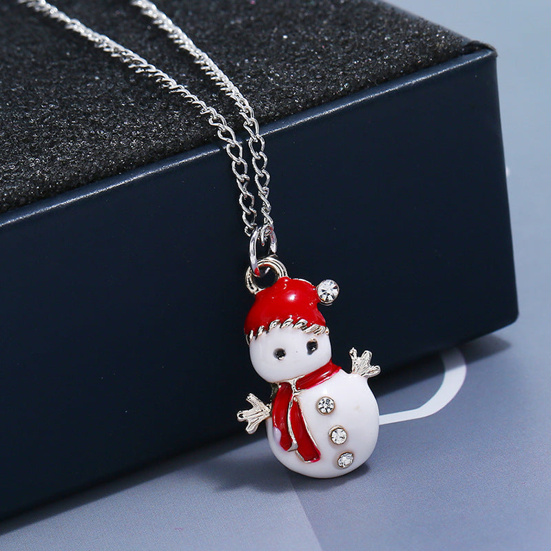 Alloy Christmas Snowman Earrings MIC-KaiQ041