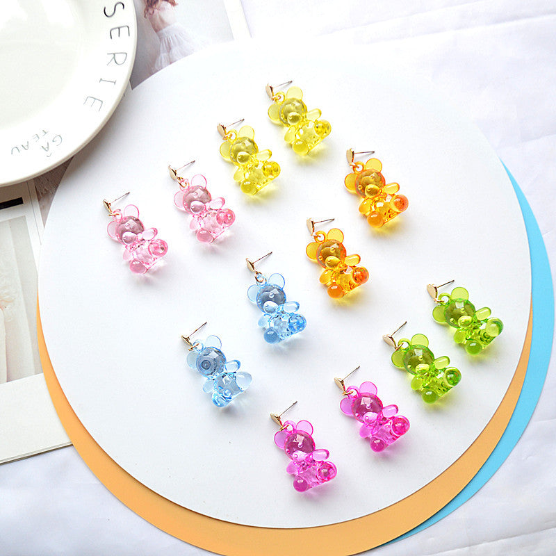 Acrylic transparent candy earrings MIC-XieN026