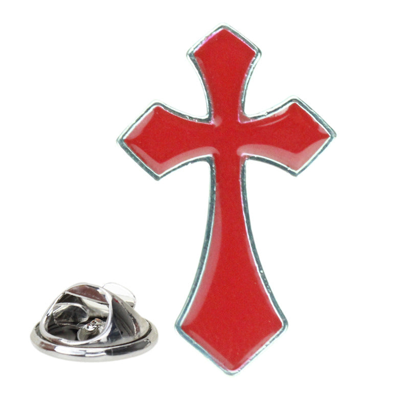 Alloy cross brooch (Minimo de Compra 2) MIC-BaiF019