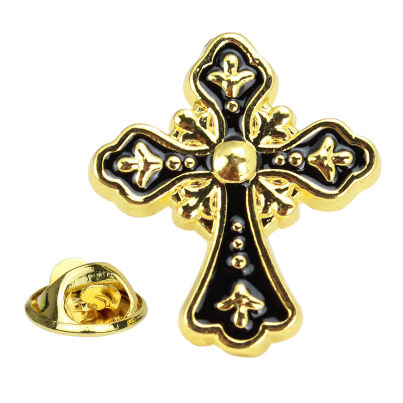 Alloy cross brooch (Minimo de Compra 2) MIC-BaiF019