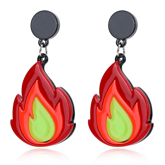 Acrylic Flame Flame Earrings MYA-XiY014