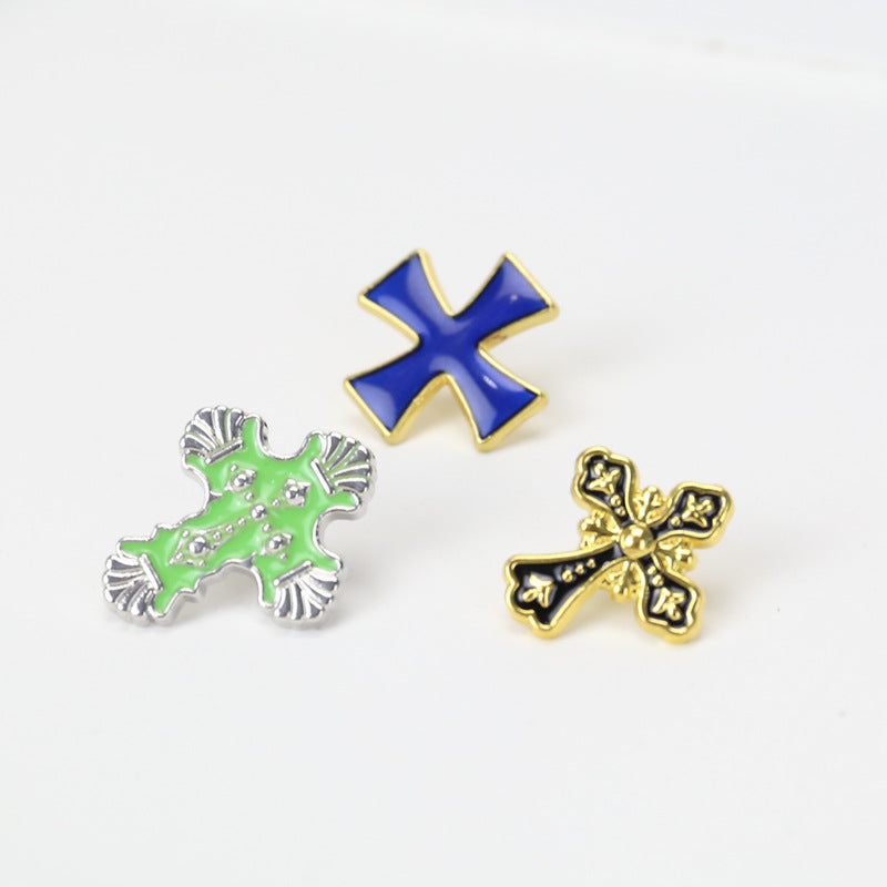 Alloy cross brooch (Minimo de Compra 2) MIC-BaiF019