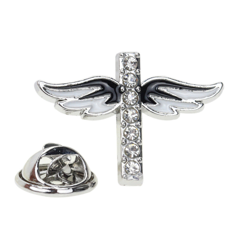 Alloy cross brooch (Minimo de Compra 2) MIC-BaiF019