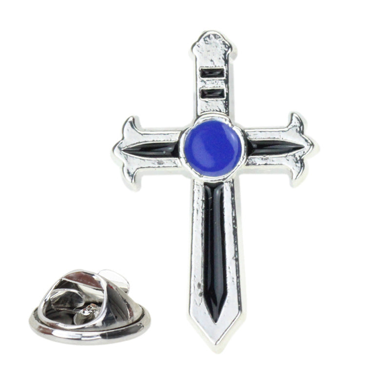 Alloy cross brooch (Minimo de Compra 2) MIC-BaiF019