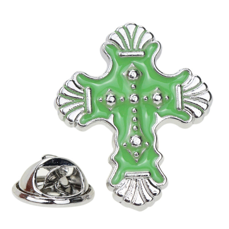 Alloy cross brooch (Minimo de Compra 2) MIC-BaiF019