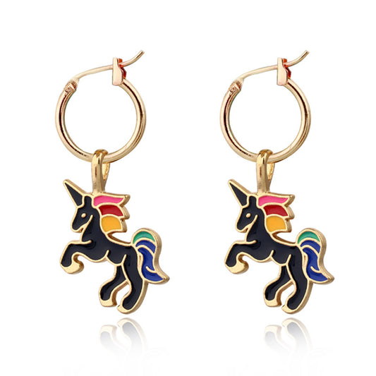 Acrylic cute unicorn earrings (Minimo de Compra 3) MYA-JueJ011