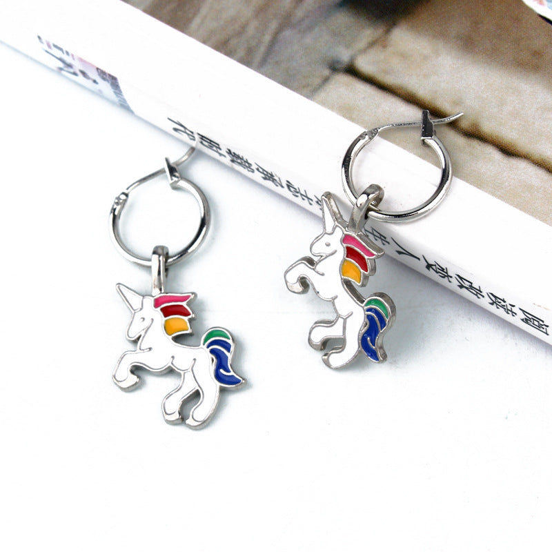 Acrylic cute unicorn earrings (Minimo de Compra 3) MYA-JueJ011