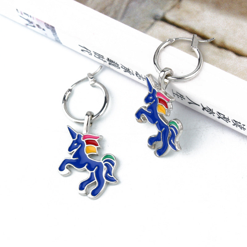 Acrylic cute unicorn earrings (Minimo de Compra 3) MYA-JueJ011