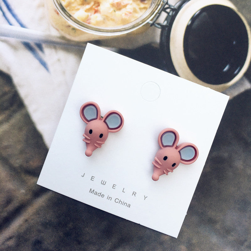 Acrylic Cute and Fun Little Mouse Earrings (Minimo de Compra 2) MIC-ChouT047