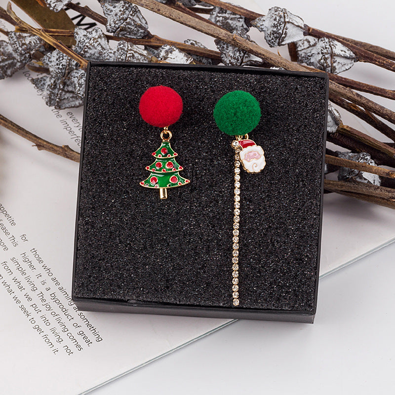 Alloy New Christmas Hair Ball Earrings (Minimo de Compra 2) MYA-MDD077