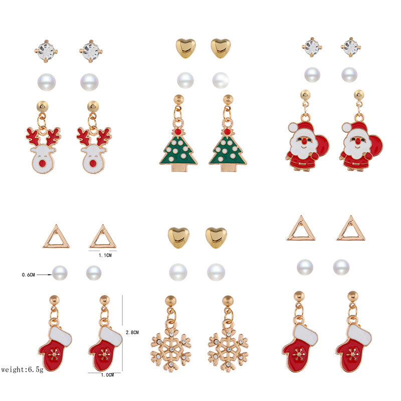 Alloy Christmas series earrings (Minimo de Compra 2) MIC-ZuanL016