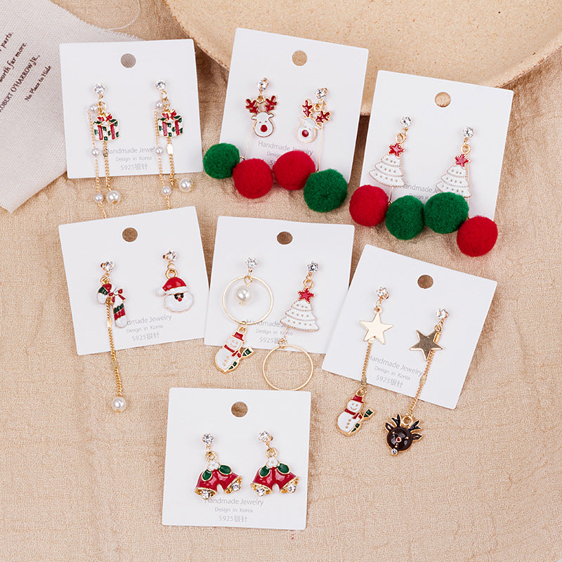 Alloy Christmas series earrings (Minimo de Compra 2) MIC-MDD081