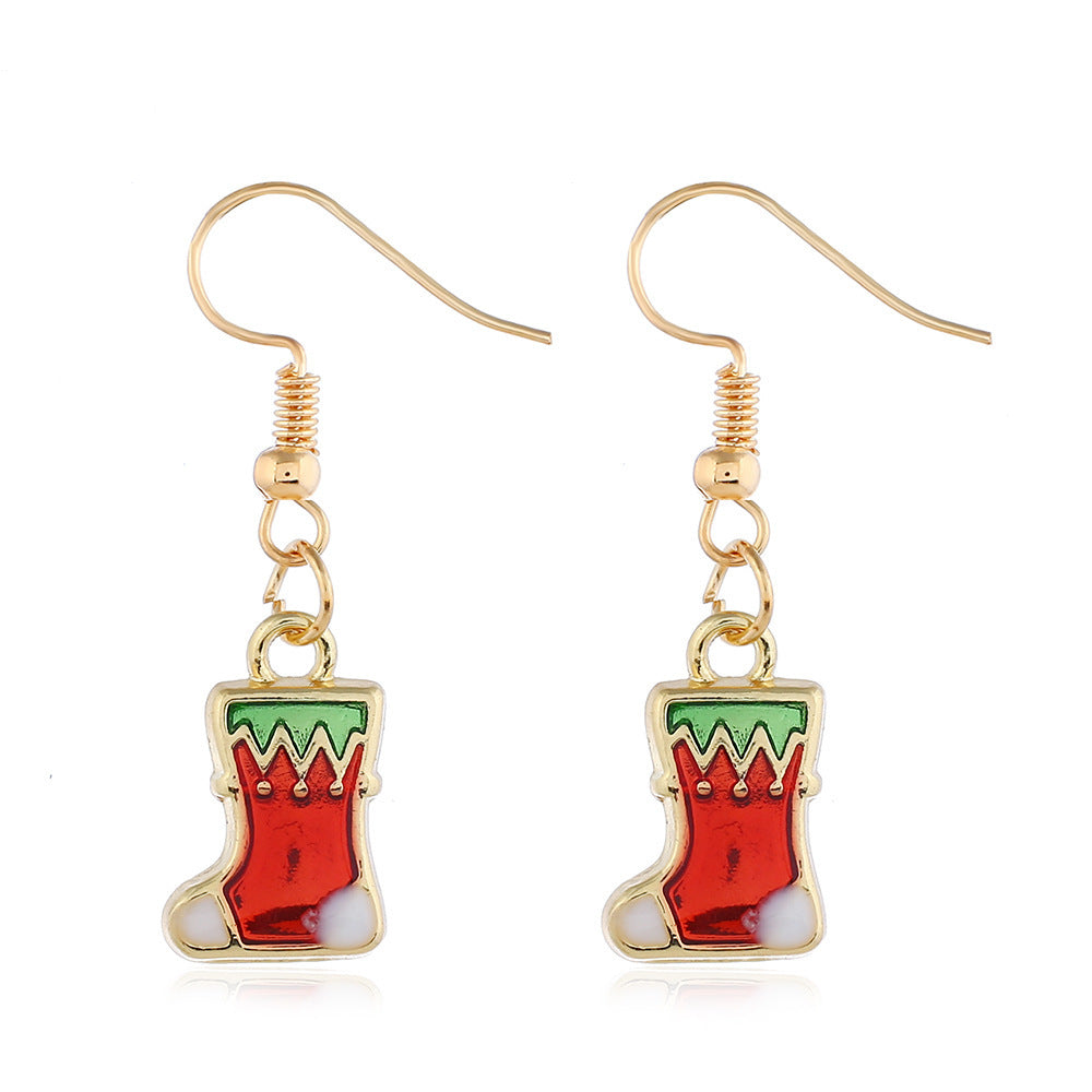 Alloy Christmas series earrings (Minimo de Compra 2) MIC-ZuanL013