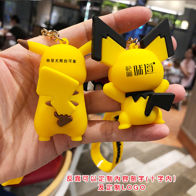 cartoon silicone stereo car keychain pendant LeZ006