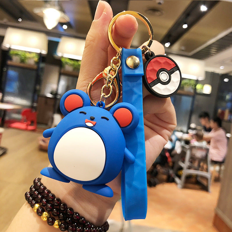 cartoon silicone stereo car keychain pendant LeZ006