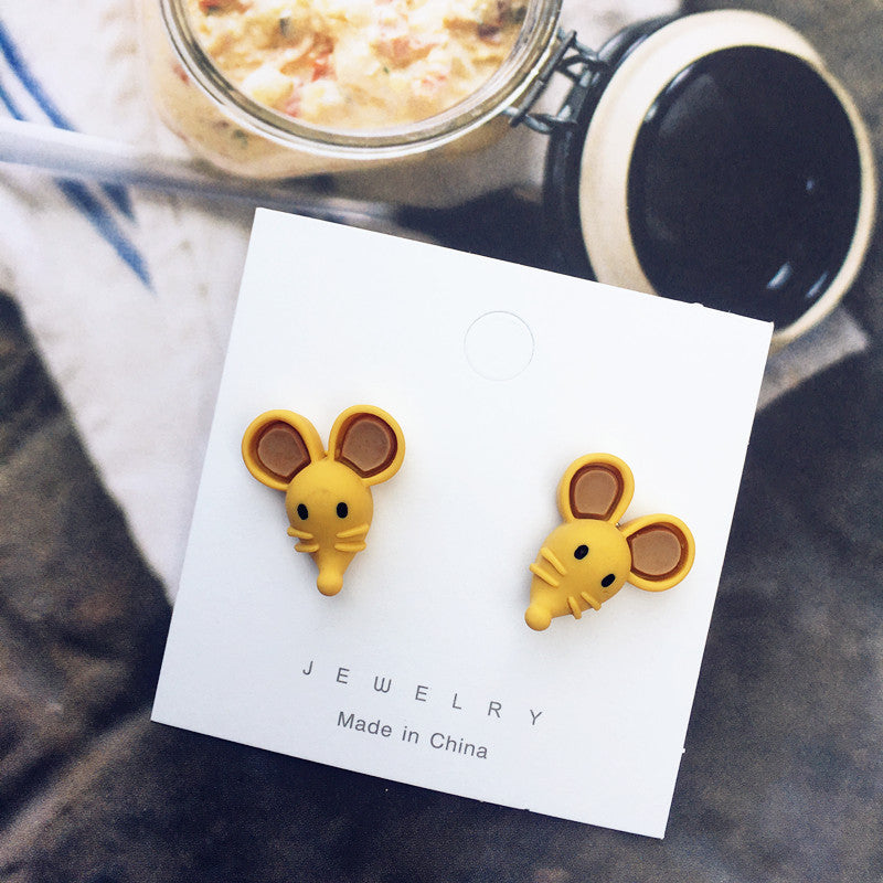 Acrylic Cute and Fun Little Mouse Earrings (Minimo de Compra 2) MIC-ChouT047