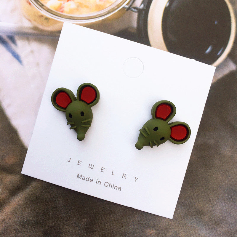 Acrylic Cute and Fun Little Mouse Earrings (Minimo de Compra 2) MIC-ChouT047