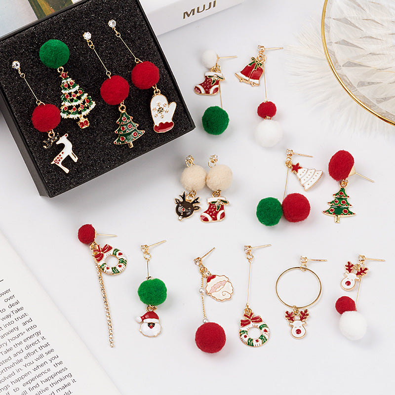 Alloy Christmas series earrings (Minimo de Compra 2) MIC-MDD090