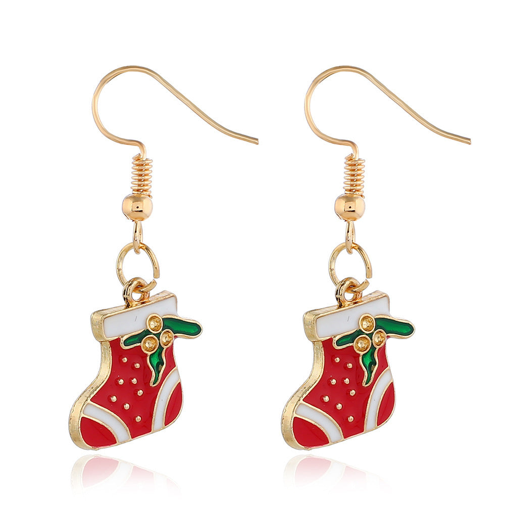 Alloy Christmas series earrings (Minimo de Compra 2) MIC-ZuanL013