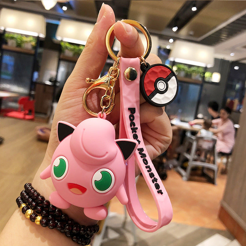 cartoon silicone stereo car keychain pendant LeZ006