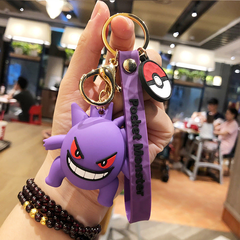 cartoon silicone stereo car keychain pendant LeZ006