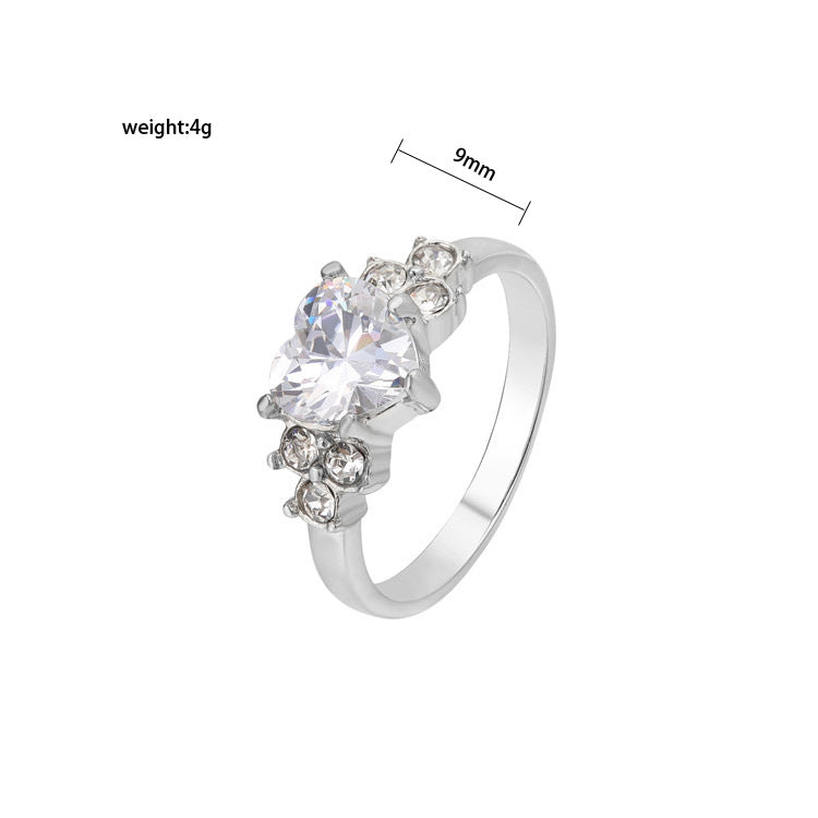 Ring Stainless Steel Wedding Diamond Ring Zircon PREMOYS002