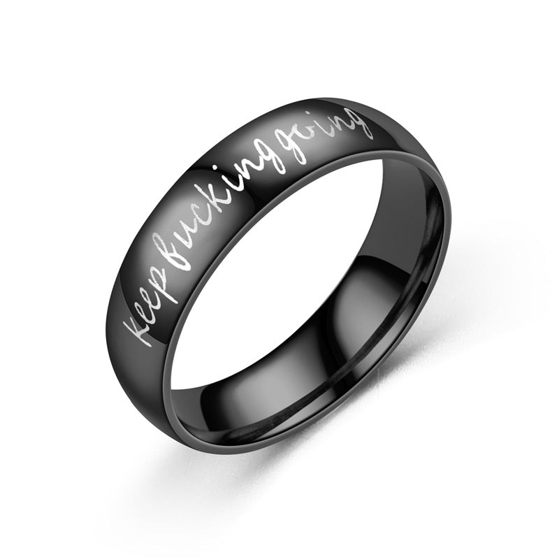 Stainless steel inspirational ring MIC-DinC007