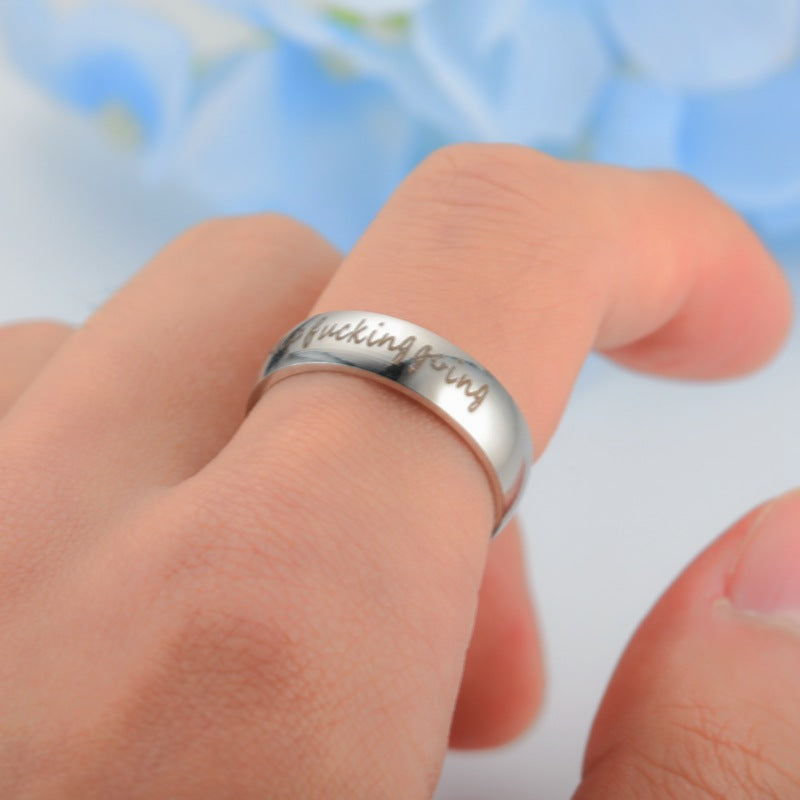 Stainless steel inspirational ring MIC-DinC007