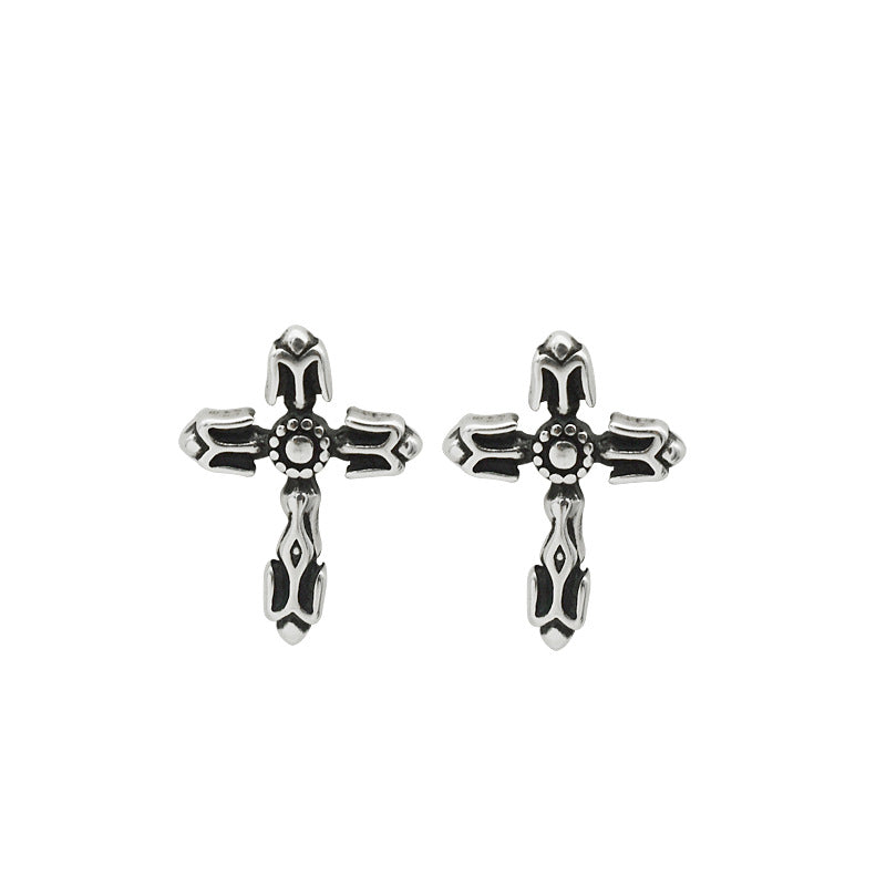 S925 Sterling silver skull love earrings MIC-DeL006