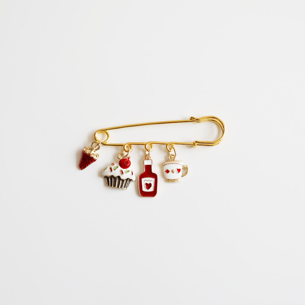 Alloy dessert ice cream brooch (Minimo de Compra 3) MIC-JiangL017