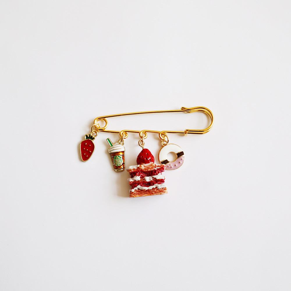 Alloy dessert ice cream brooch (Minimo de Compra 3) MIC-JiangL017