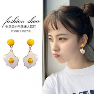 Alloy cartoon egg earrings MYA-JiX032