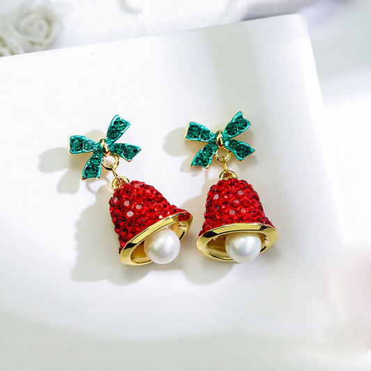 Alloy Bow Wind Bell Earrings (Minimo de Compra 2) MIC-DuoL009