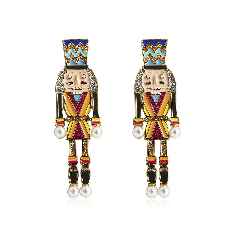 Acrylic Gold Powder Little Knight Earrings (Minimo de compra 2) MYA-YiD032