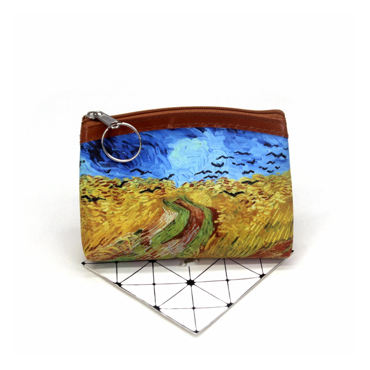 PU oil painting printed wallet MYA-QiW001