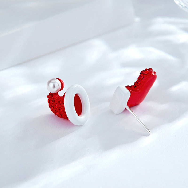 Alloy Christmas socks, hats, earrings (Minimo de Compra 2) MIC-DuoL004