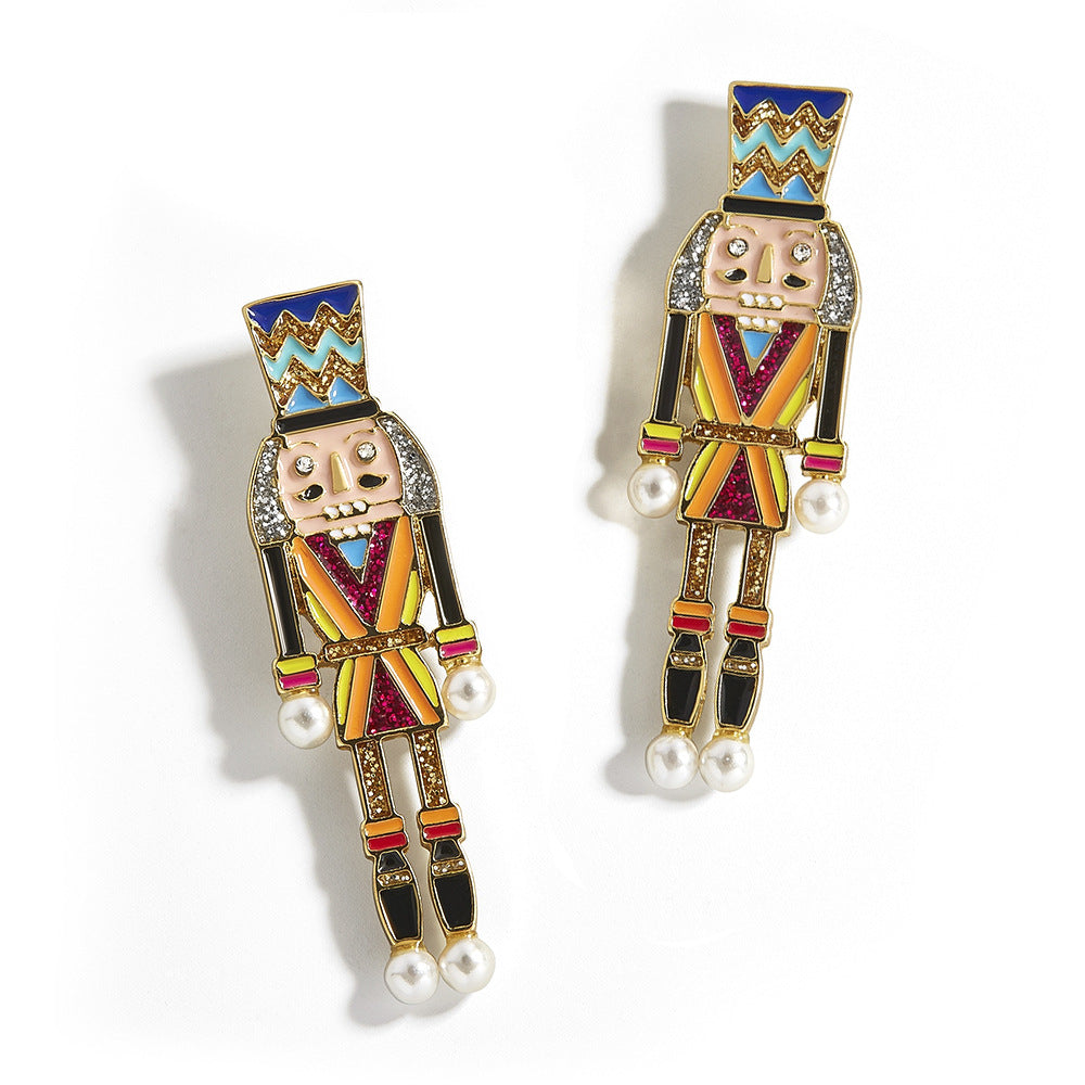 Acrylic Gold Powder Little Knight Earrings (Minimo de compra 2) MYA-YiD032