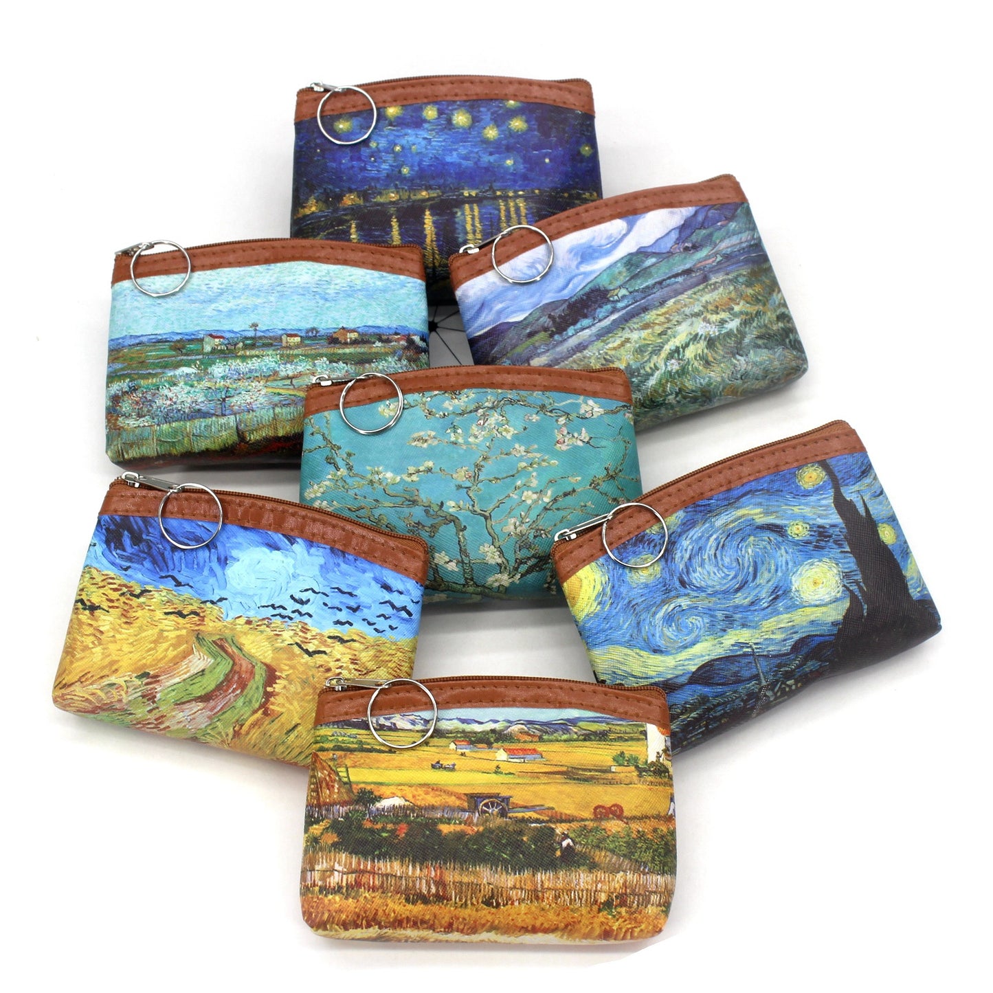 PU oil painting printed wallet MYA-QiW001