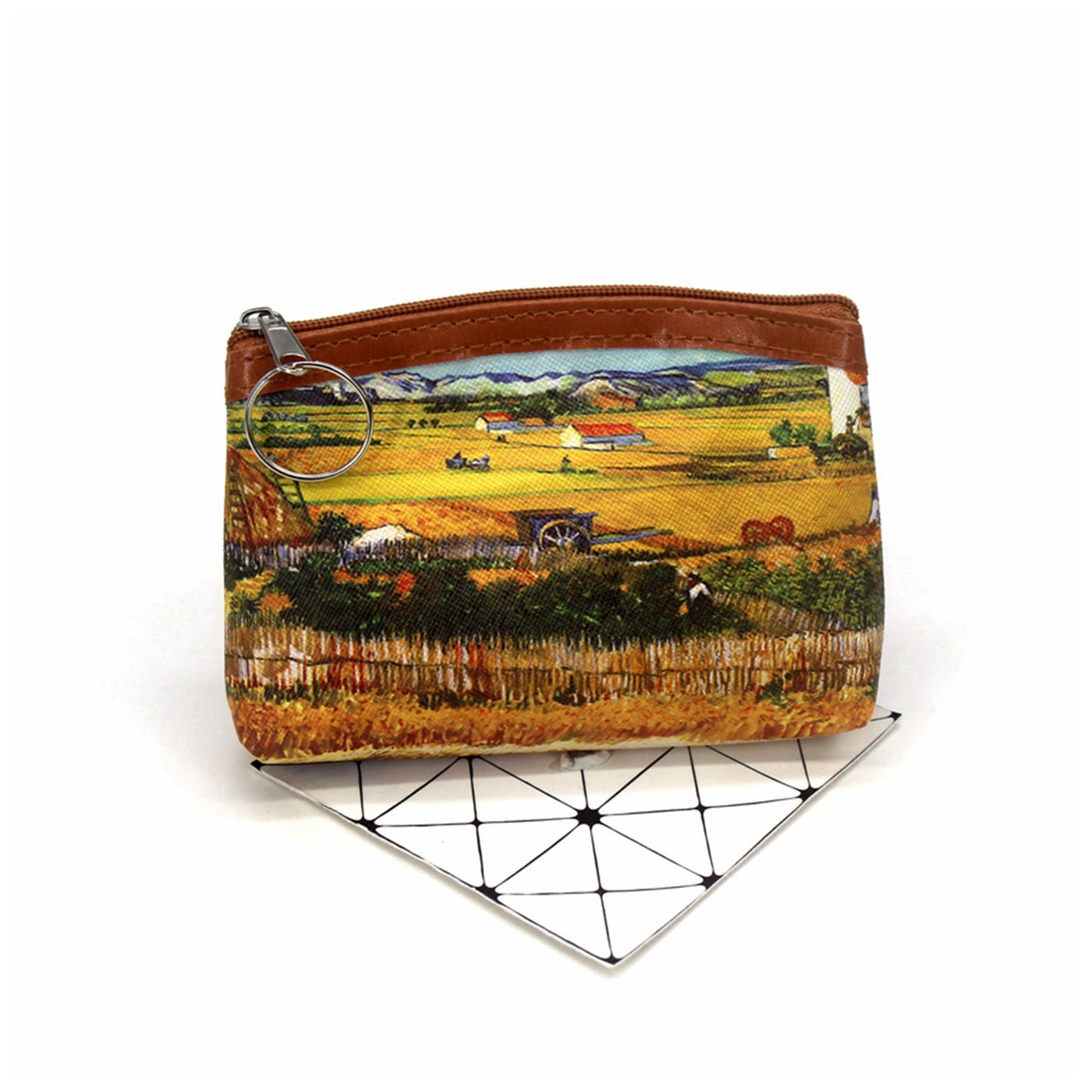 PU oil painting printed wallet MYA-QiW001