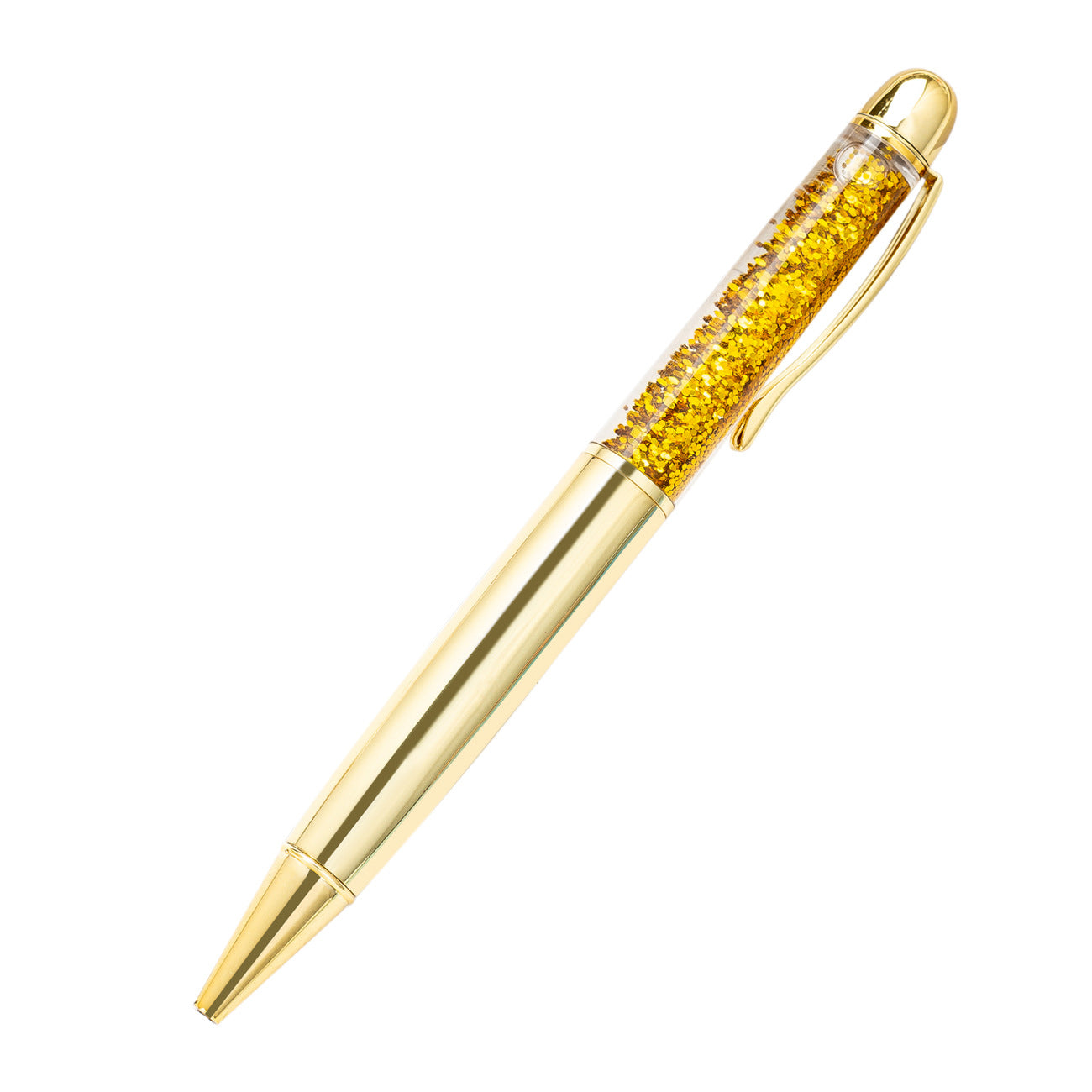 Metal Gold Powder Whirling Ballpoint Pen Huah011