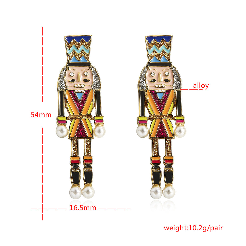 Acrylic Gold Powder Little Knight Earrings (Minimo de compra 2) MYA-YiD032