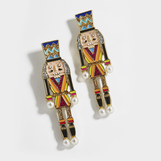 Acrylic Gold Powder Little Knight Earrings (Minimo de compra 2) MYA-YiD032