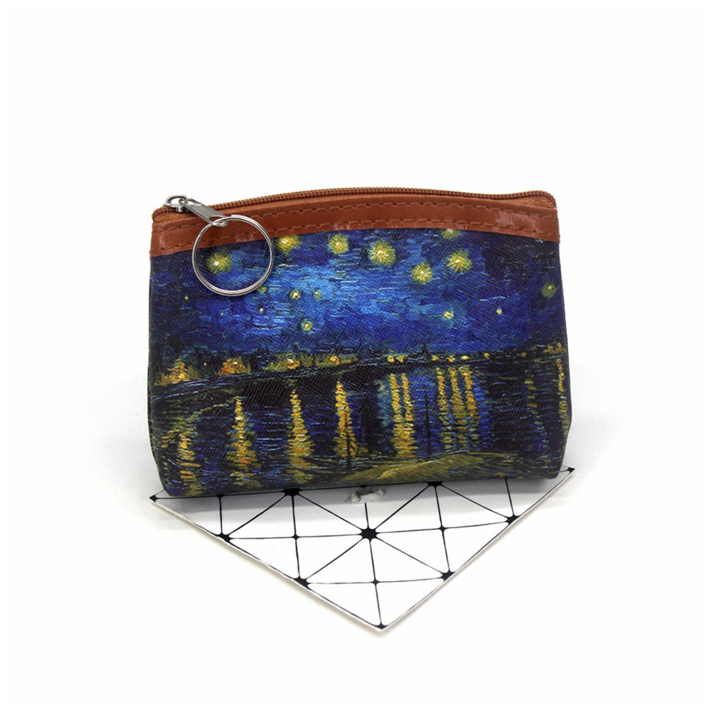 PU oil painting printed wallet MYA-QiW001