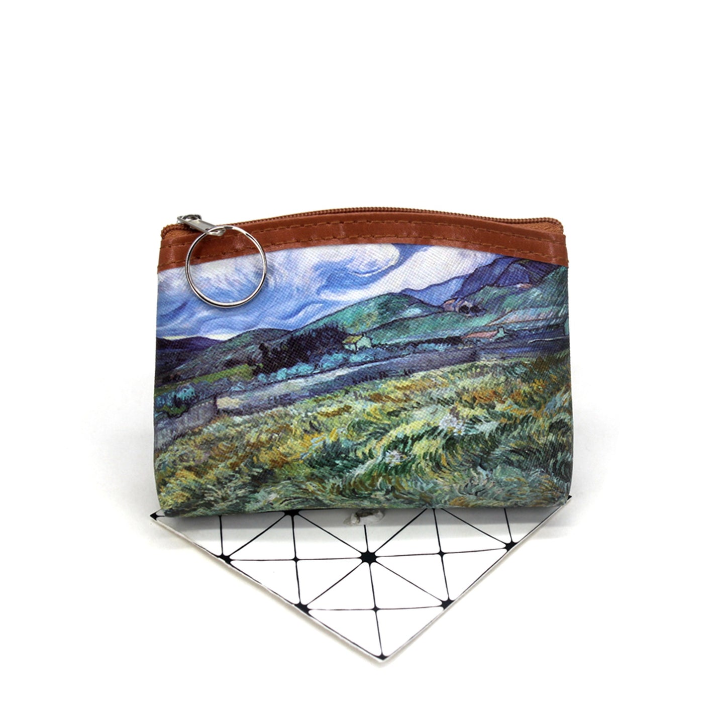 PU oil painting printed wallet MYA-QiW001