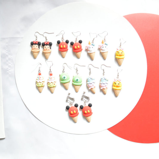 Resin creative ice cream earrings (Minimo de Compra 2) MYA-XieN035