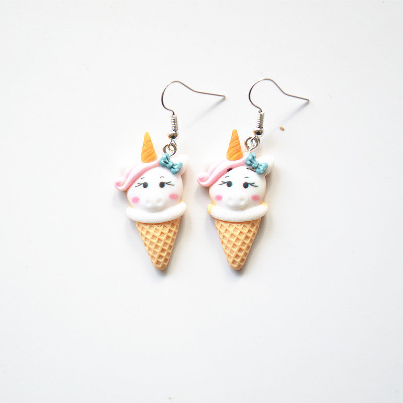 Resin creative ice cream earrings (Minimo de Compra 2) MYA-XieN035