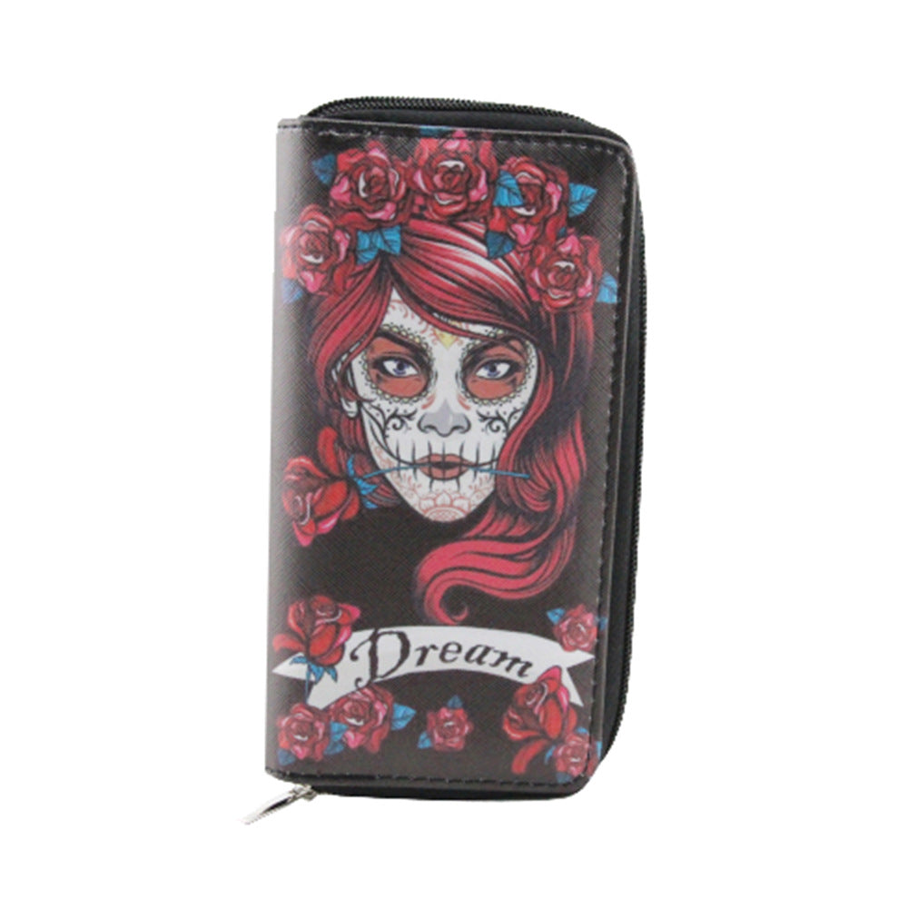 skull and ghost series PU long wallet Minimo de compra 3 Dengxin006