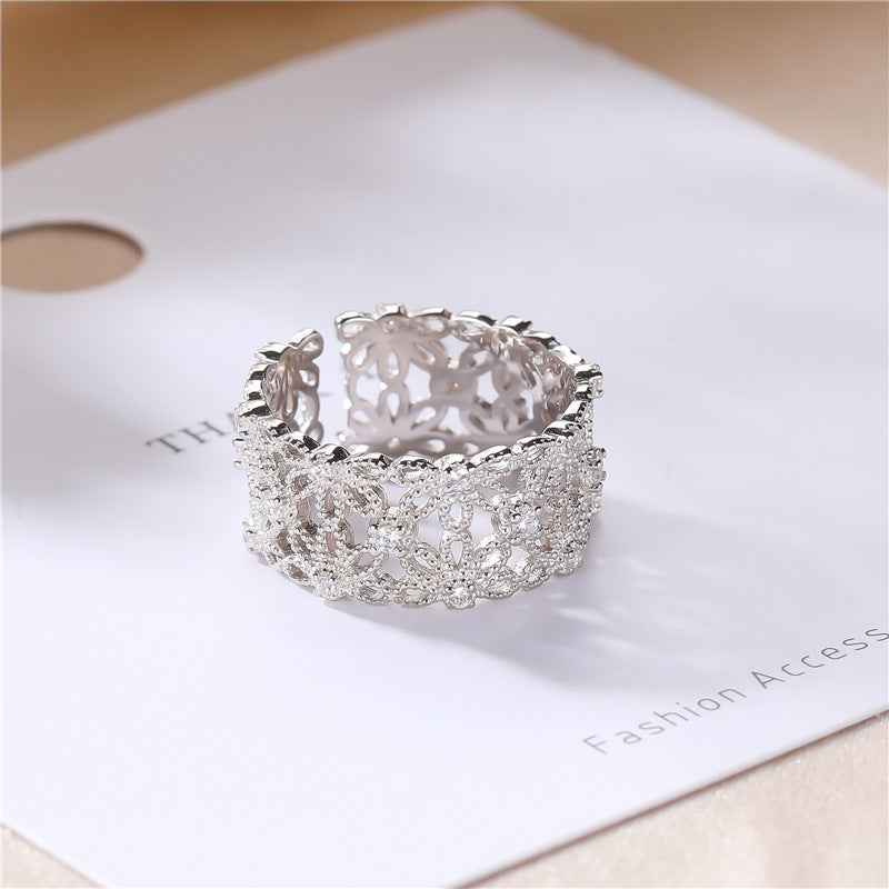 S925 silver lace ring US-JiaY006