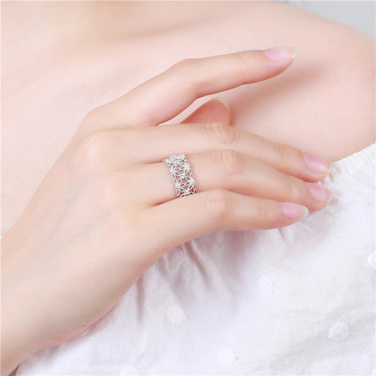 S925 silver lace ring US-JiaY006