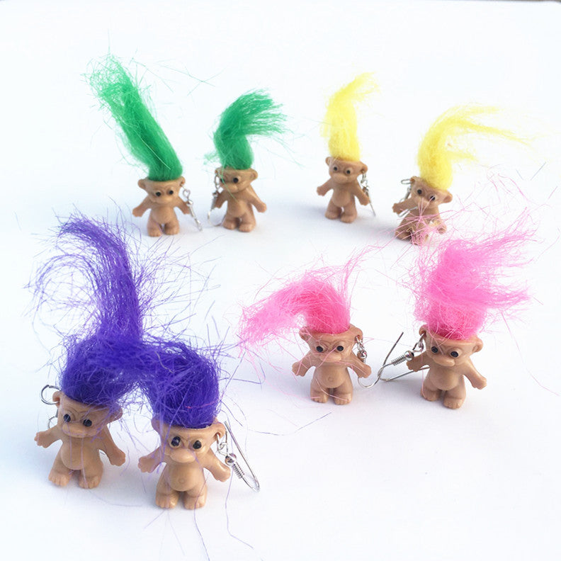 Troll hairy earrings MIC-RS-ZhouT098